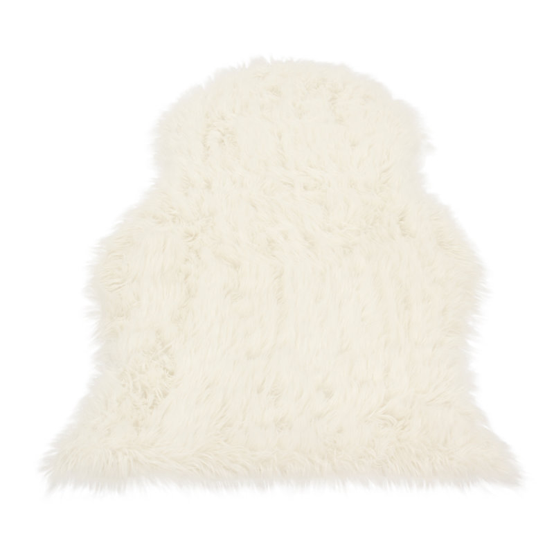 Mikado Living Lambskin White/Ivory Area Rug & Reviews Wayfair.co.uk